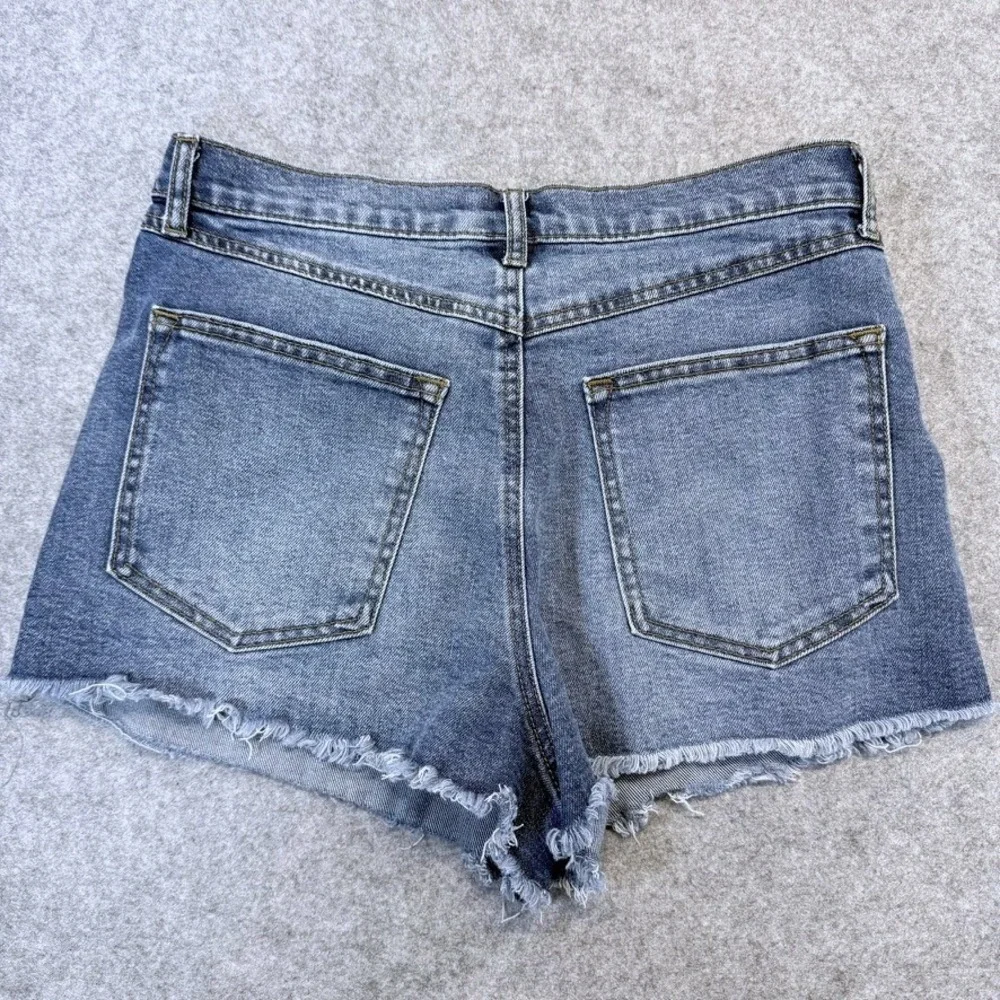 Sincerely Jules Blue Distressed Denim Cutoff Shorts Size 11/30 Western‎ Festival